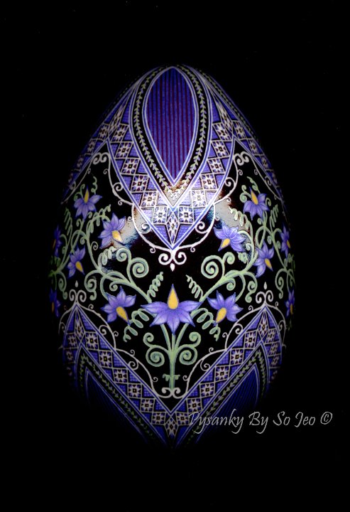 Nightshade - Solanum dulcamara Ukrainian Easter Egg Pysanky By So Jeo